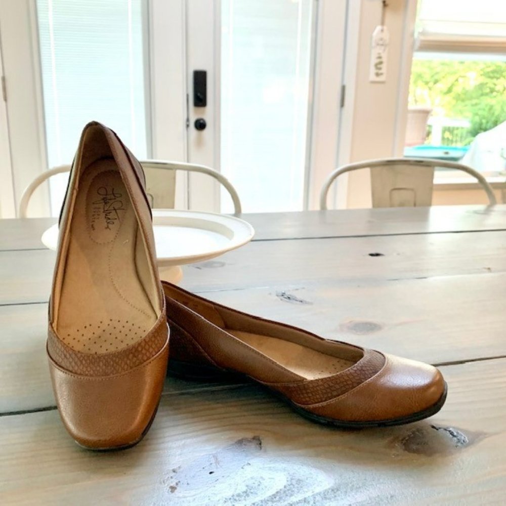 Life Stride Deju Flats Tan Brown Autumn Fall 7
